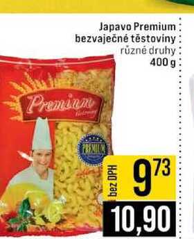 Japavo Premium bezvaječné těstoviny různé druhy 400 g 