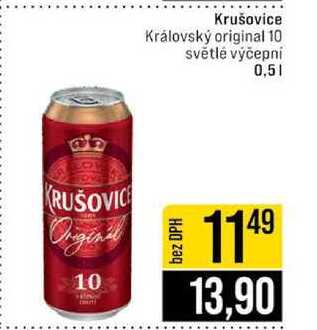 Krušovice Královský original 10 světlé výčepní 0,5l v akci