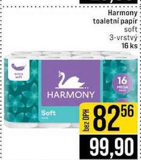 Harmony toaletni papir soft 3-vrstvý 16 ks 