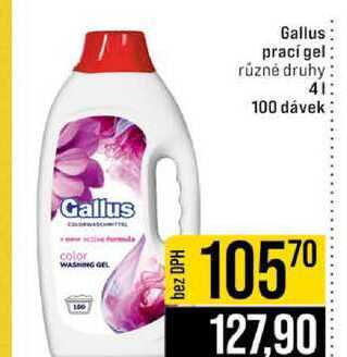 Gallus prací gel různé druhy 4l 100 dávek