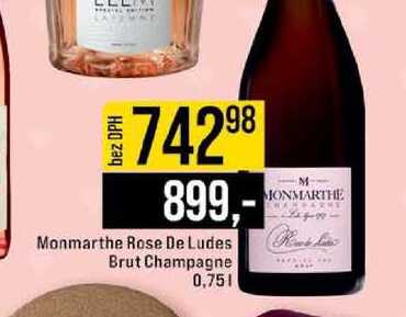 Monmarthe Rose De Ludes Brut Champagne 0,75l