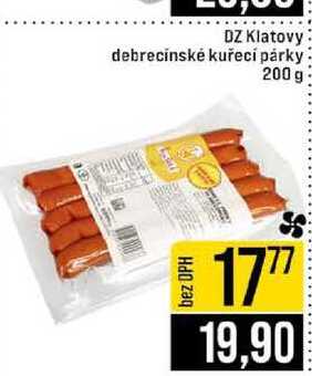 DZ Klatovy debrecínské kuřecí párky 200 g