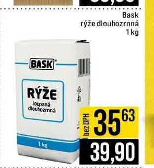 Bask rýže dlouhozrnná 1kg 