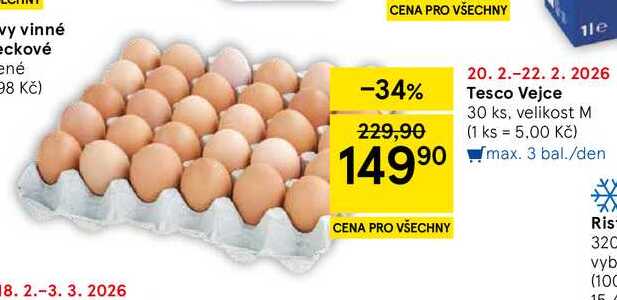 Tesco Vejce velikost M, 30 ks