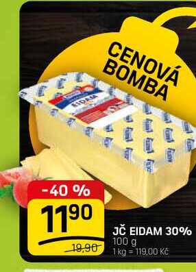 JČ EIDAM 30% 100 g