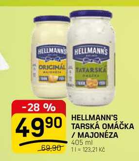 HELLMANN'S HELLMANN'S ORIGINAL TATARSKA, MAJONÉZA 405 ml