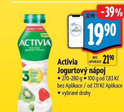 Activia Jogurtový nápoj 270-280 g