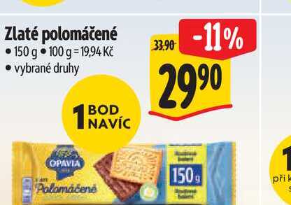 Opavia Zlaté Polomáčené sušenky 150g, vybrané druhy