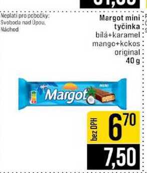 Margot mini tyčinka bilá+karamel mango+kokos original 40 g