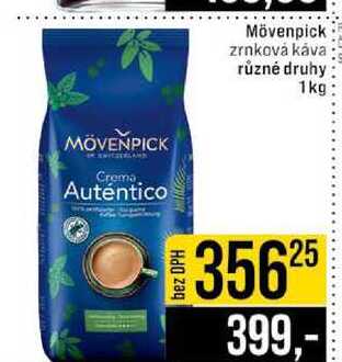 Mövenpick zrnková káva různé druhy 1kg