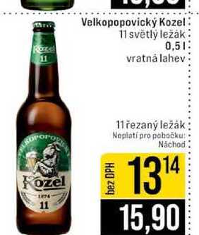 Velkopopovický Kozel 11 světlý ležák 0,5l 