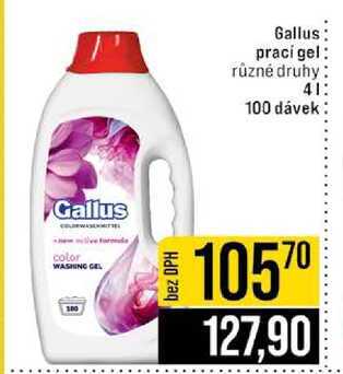 Gallus praci gel různé druhy 4l 100 dávek
