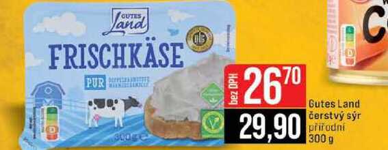 Gutes Land čerstvý sýr přiřodní 300 g  