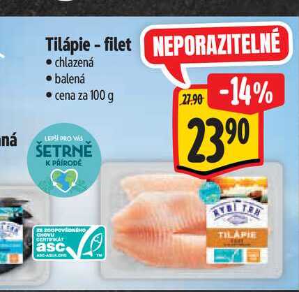 Tilápie -filet 100 g