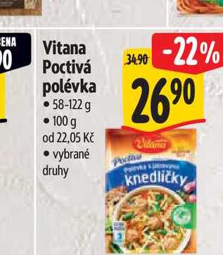   Vitana Poctivá polévka 58-122 g  