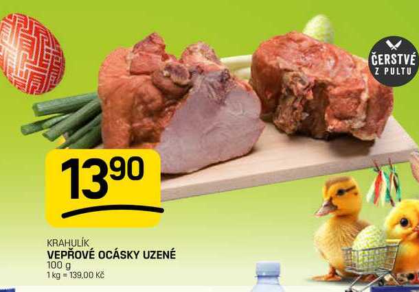 VEPŘOVÉ OCÁSKY UZENÉ 100 g 