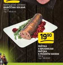 PAŠTIKA S BRUSINKAMI PAŠTIKA S PEČENÝM MASEM 100g 