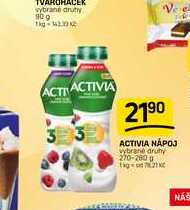 ACTIVIA NÁPOJ vybrané druhy 270-280 g