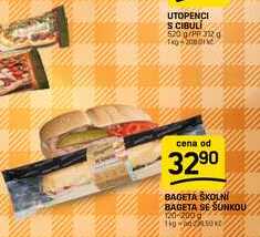 BAGETA ŠKOLNÍ BAGETA SE ŠUNKOU 120-200 g 