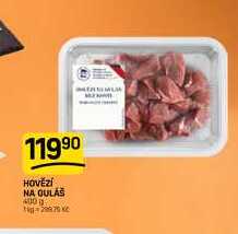 HOVĚZÍ NA GULÁŠ 400g 
