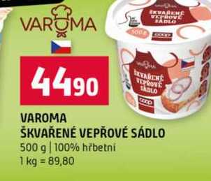 VARENE ŠKVAŘENÉ VEPŘOVÉ SÁDLO 500 g 100% hřbetni 