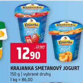 KRAJANKA SMETANOVÝ JOGURT 150 g vybrané druhy