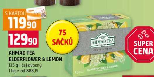 AHMAD TEA ELDERFLOWER & LEMON 135 g čaj ovocný