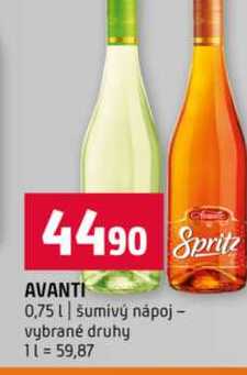 AVANTI 0,75l šumivý nápoj vybrané druhy
