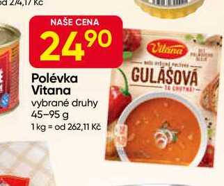 Polévka Vitana vybrané druhy 45-95 g