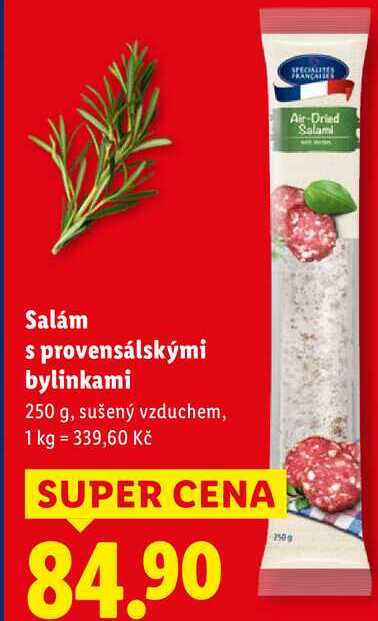 Salám s provensálskými bylinkami, 250 g