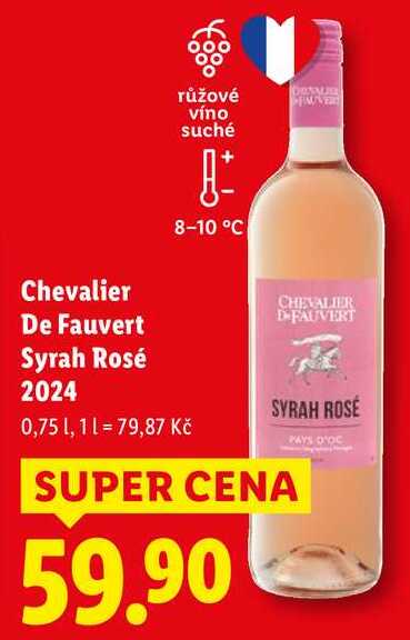 Chevalier De Fauvert Syrah Rosé 2024, 0,75 l