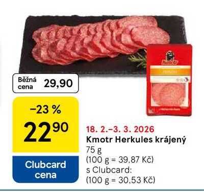 Kmotr Herkules krájený, 75 g