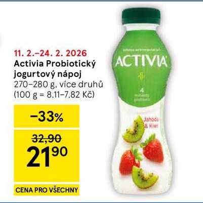 Activia Probiotický jogurtový nápoj, 270 g
