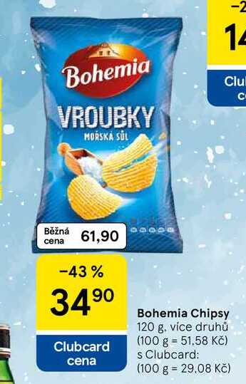 Bohemia Chipsy, 120 g