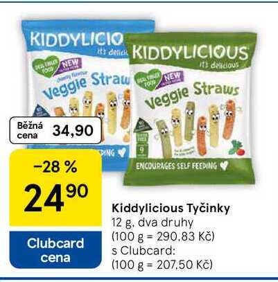 Kiddylicious Tyčinky, 12 g