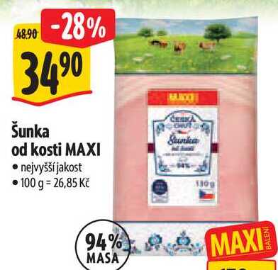 Šunka od kosti MAXI, 130 g