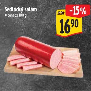 Sedlácký salám, cena za 100 g 