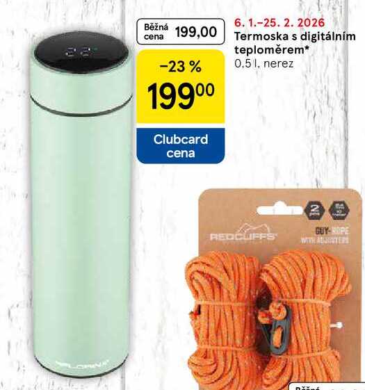 Termoska s digitálním teploměrem 0,5 l, 1 ks