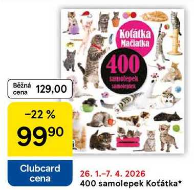 400 samolepek Koťátka