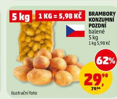 BRAMBORY KONZUMNÍ POZDNÍ, 5 kg 