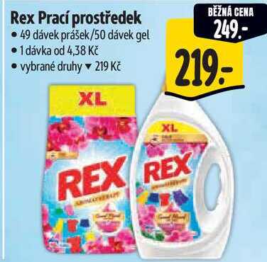 Rex Prací prostředek, 49 dávek prášek/50 dávek gel 