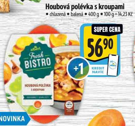 Houbová polévka s kroupami, 400 g