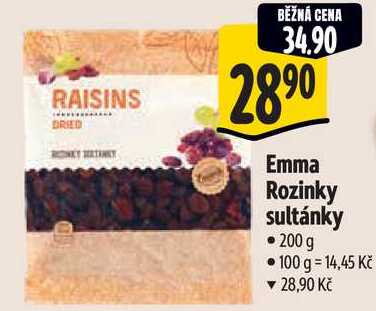 Emma Rozinky sultánky, 200 g