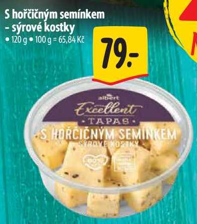 S hořčičným semínkem - sýrové kostky, 120 g 