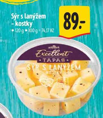Sýr s lanýžem -kostky, 120 g 