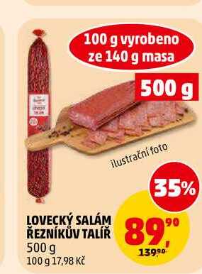 LOVECKÝ SALÁM ŘEZNÍKŮV TALÍŘ, 500 g 