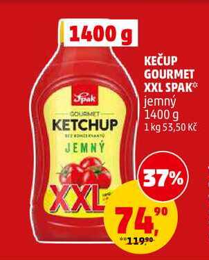 KEČUP GOURMET XXL SPAK, 1400 g
