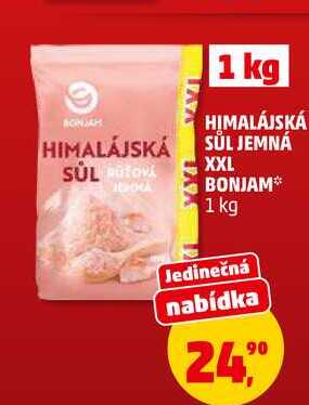 HIMALÁJSKÁ SŮL JEMNÁ XXL BONJAM, 1 kg 