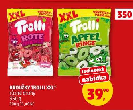 KROUŽKY TROLLI XXL, 350 g 