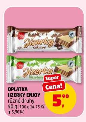 OPLATKA JIZERKY ENJOY, 40 g